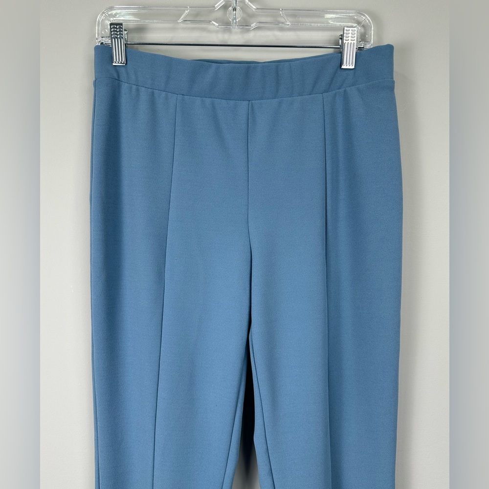 Cece Solid Split Hem Pants Slate Blue Pull On Pan… - image 3